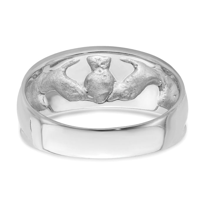 Shop 14K White Gold Women's Claddagh Ring - Stylish, High-Quality Design, 5g-5