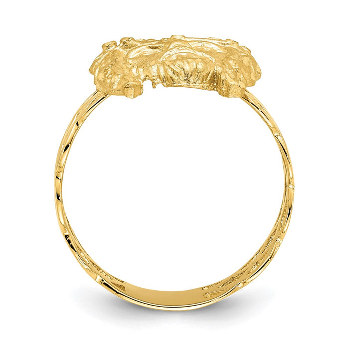 Shop Exclusive 14K Dual Finish Jesus Head Ring - Stylish & Affordable Design-2