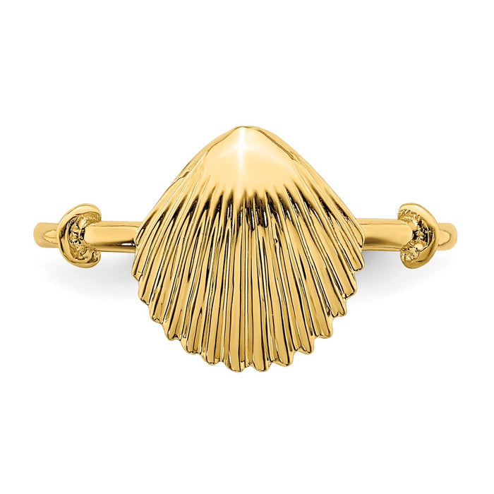 Shop Stylish 14K Gold Polished Shell Ring - Exclusive Design, Perfect Value!-4