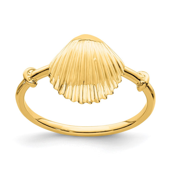 Shop Stylish 14K Gold Polished Shell Ring - Exclusive Design, Perfect Value!-1