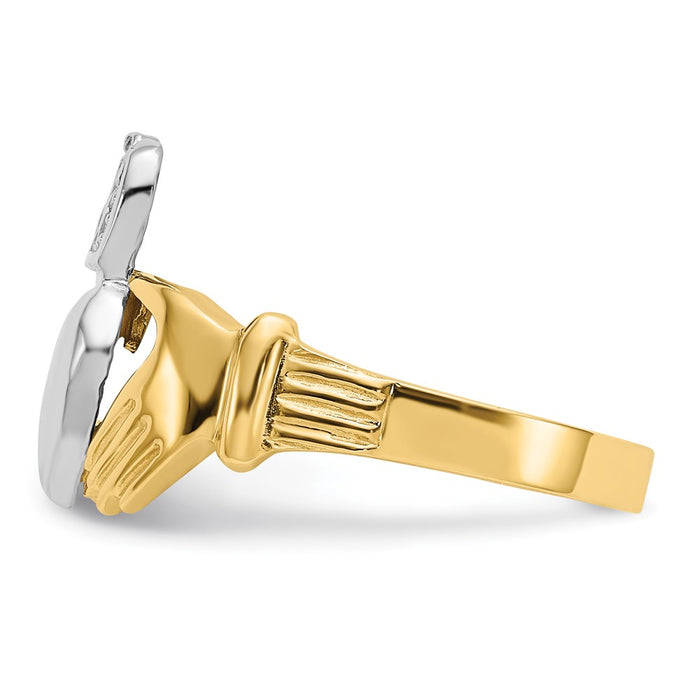 Buy Stylish 14K Two-Tone Men's Claddagh Ring - High-Quality Design-3