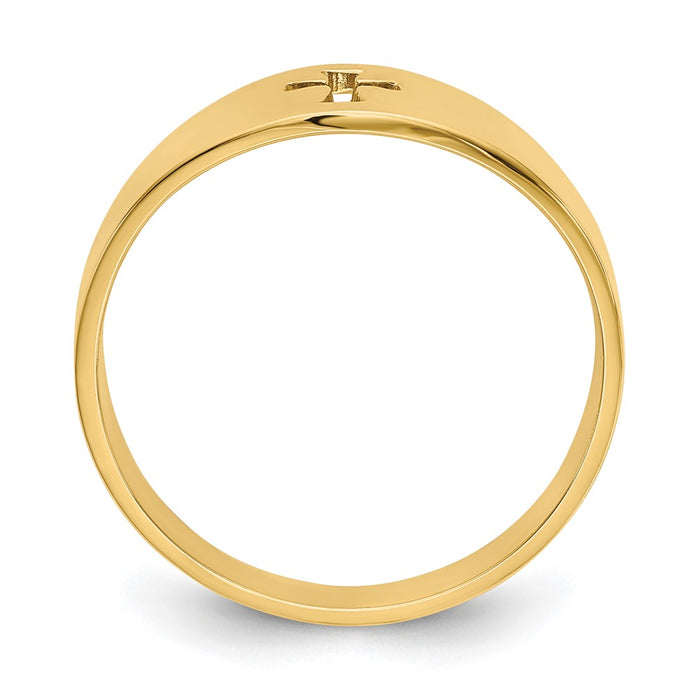 Shop 14K Gold Polished Cut-Out Cross Ring | Stylish Design, Affordable Luxury-2