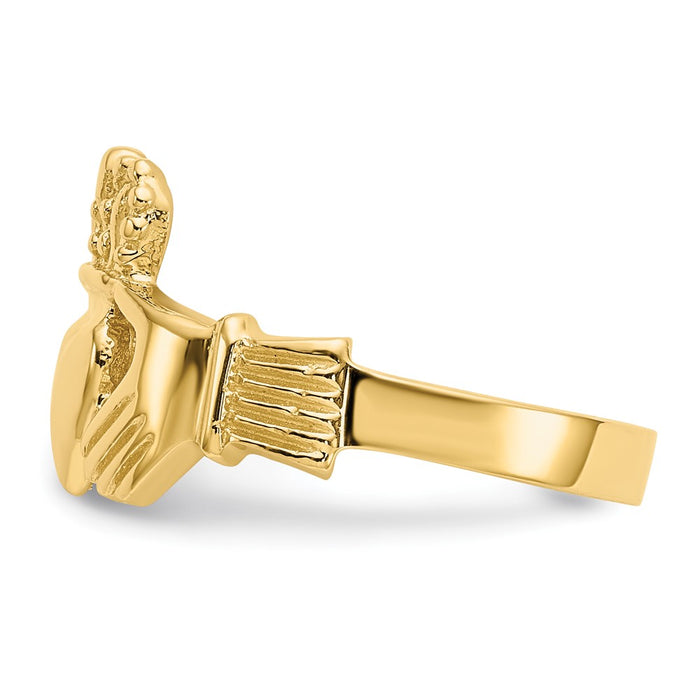 High-Quality 14K Gold Claddagh Ring - Stylish Design, Affordable Luxury-3