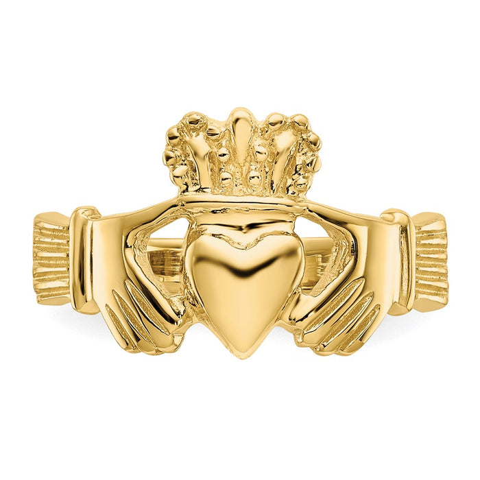 High-Quality 14K Gold Claddagh Ring - Stylish Design, Affordable Luxury-4