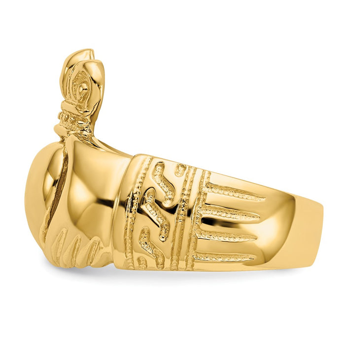 Shop 14K Polished Domed Claddagh Band Ring - Stylish & Exclusive Design-3