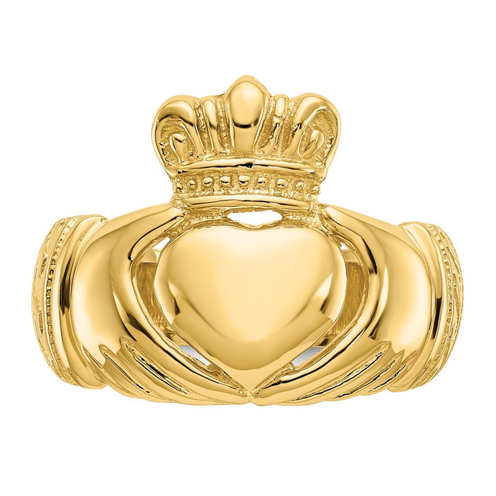 Shop 14K Polished Domed Claddagh Band Ring - Stylish & Exclusive Design-4