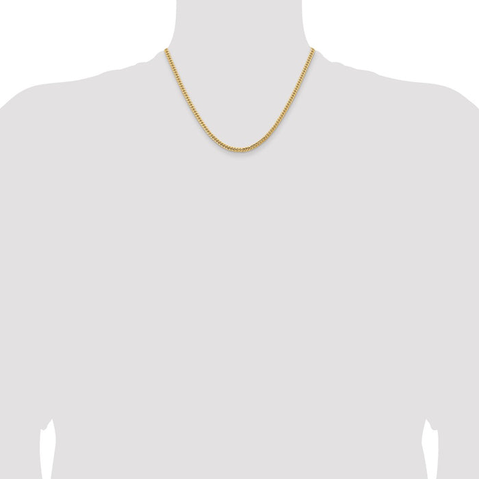 High-Quality 14K Gold Miami Cuban Link Chain - 18" & 3.5mm - Stylish Value!-4