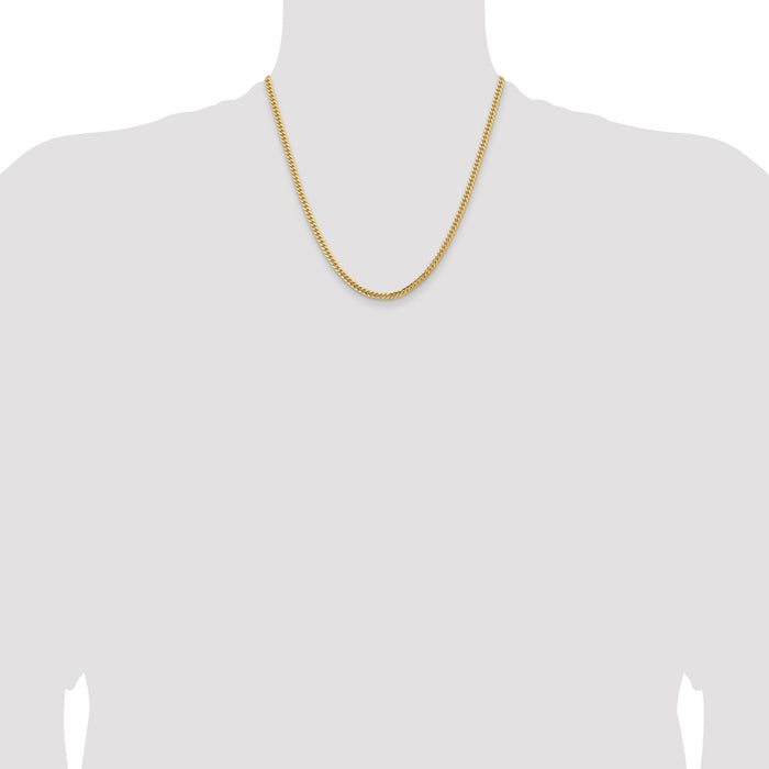 Buy Stylish 14K Solid Miami Cuban Link Chain - 20 Inch, 3.5mm, Affordable Price!-4
