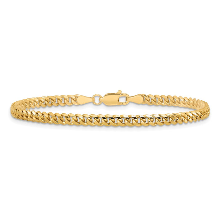Shop 14K Gold Miami Cuban Link Bracelet - 7 Inch, 3.5mm, Stylish Design-3