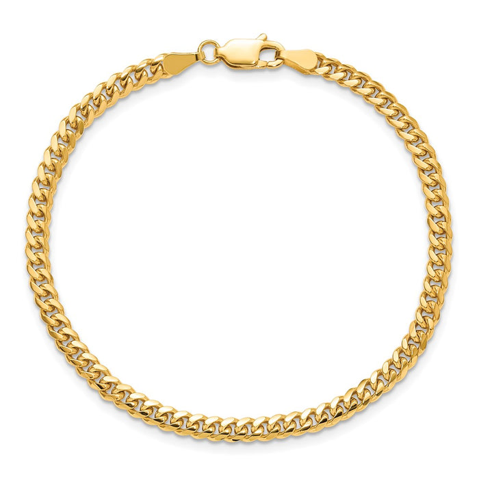 Shop 14K Gold Miami Cuban Link Bracelet - 7 Inch, 3.5mm, Stylish Design-5