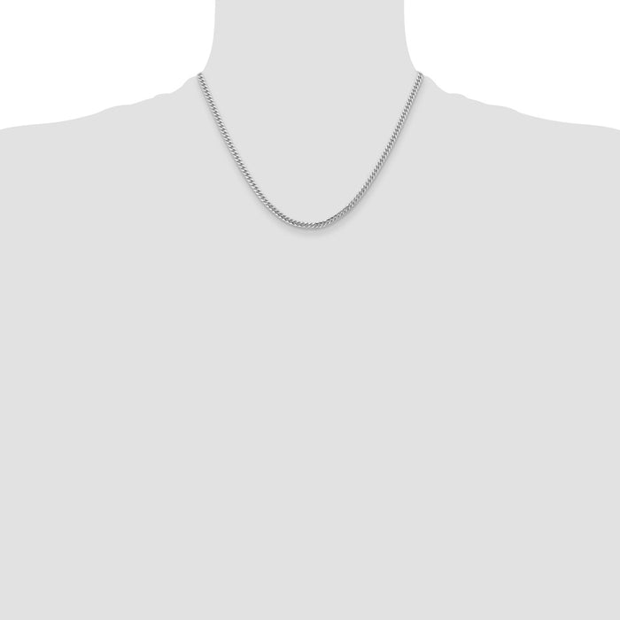 Buy 14K White Gold 3.5mm Miami Cuban Link Chain - Stylish & Affordable Luxury-4