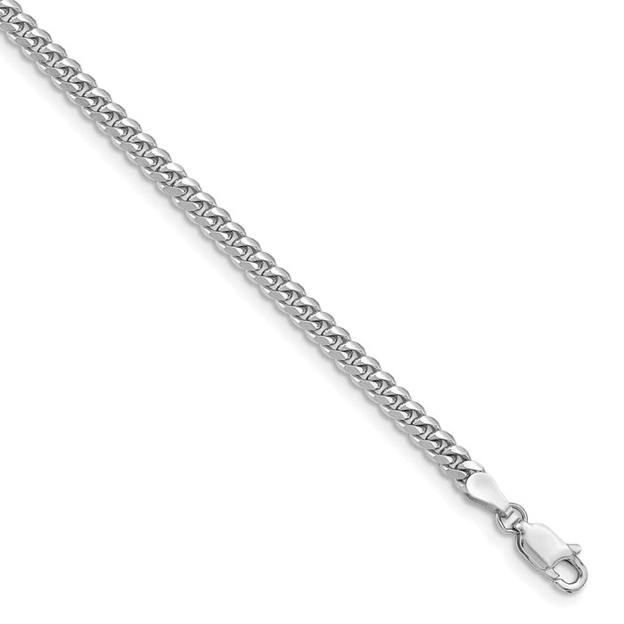 Buy Stylish 14K White Gold 3.5mm Solid Miami Cuban Link Chain - Luxury Value-1