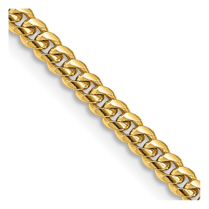 Buy Stylish 14K Solid Miami Cuban Link Chain - 20 Inch, 3.5mm, Affordable Price!-1