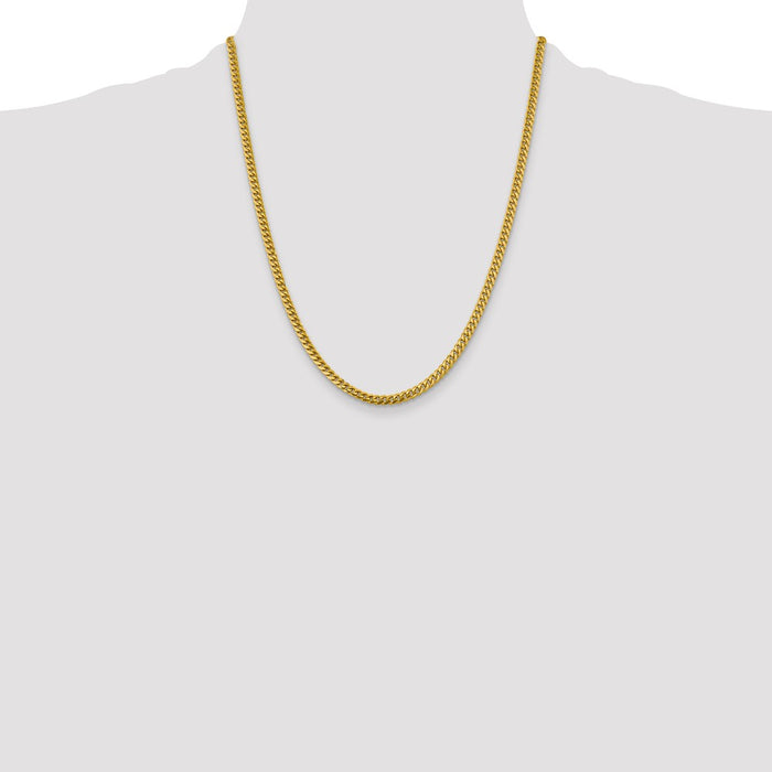 Shop 14K Solid Miami Cuban Link Chain - 22 Inch, 4.25mm, Stylish & Affordable!-4
