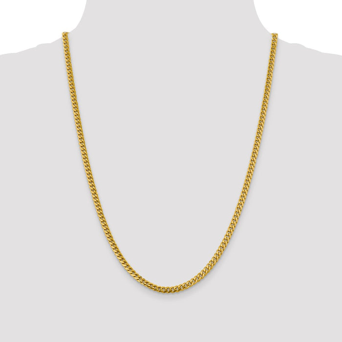 Shop 24-Inch 14K Solid Miami Cuban Link Chain - Stylish 4.25mm Luxury Accessory-4