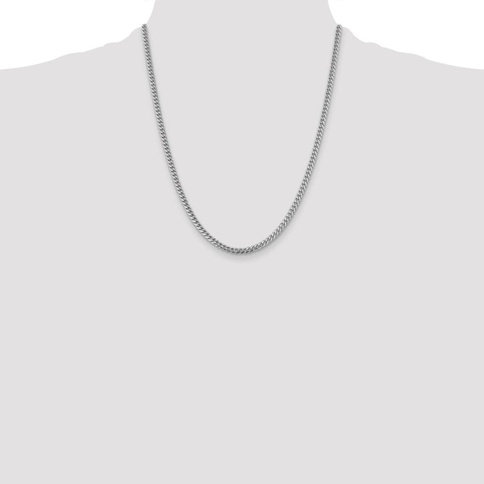 Buy Exclusive 14K White Gold 4.25mm Solid Miami Cuban Link Chain - Stylish Luxury-4