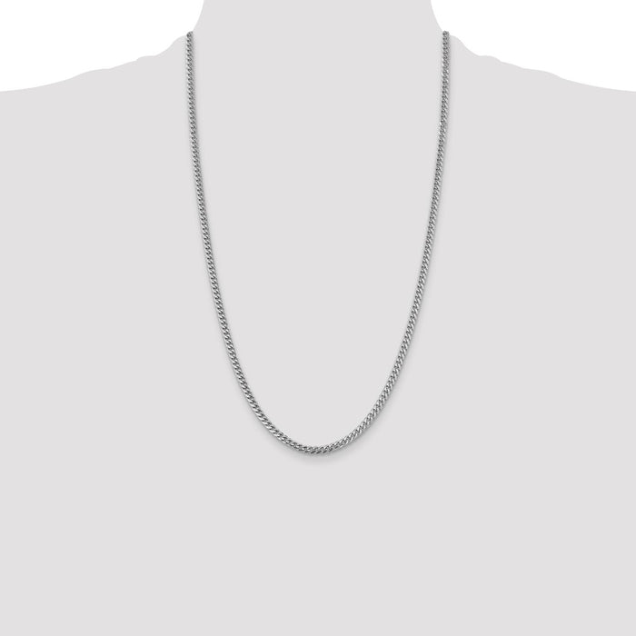 Shop Luxury 14K White Gold Miami Cuban Link Chain 4.25mm - Stylish & Durable-4