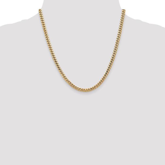 Shop Stylish 14K Solid Miami Cuban Link Chain - 20 Inch, 4.3mm, Luxury Design-4