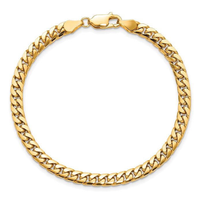 Exclusive 14K Solid Miami Cuban Link Bracelet - 7 Inch, 4.3mm, Stylish Value!-4