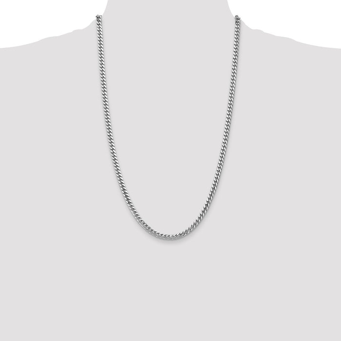Shop 14K White Gold Miami Cuban Link Chain - 26-Inch, 4.3mm, Luxury Style-4