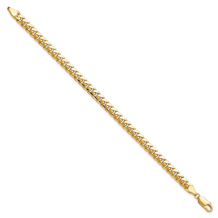 Shop Stylish 14K Solid Miami Cuban Link Bracelet - 7 Inch, 5mm, Lobster Clasp-2