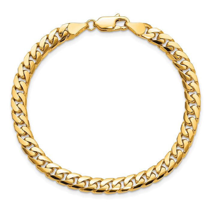 Shop Stylish 14K Solid Miami Cuban Link Bracelet - 7 Inch, 5mm, Lobster Clasp-4