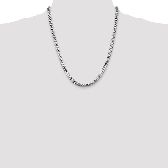 Shop Exclusive 14K White Gold 22-Inch 5mm Solid Miami Cuban Link Chain-4