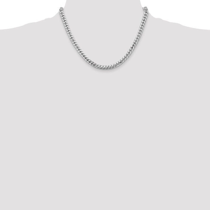 Exclusive 14K White Gold Miami Cuban Link Chain - 18-Inch, 5.5mm Luxury-4