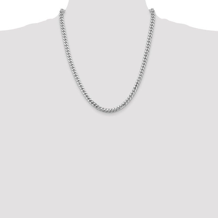 Shop 14K White Gold 22-Inch Cuban Link Chain - Stylish 5.5mm Luxury Jewelry-4