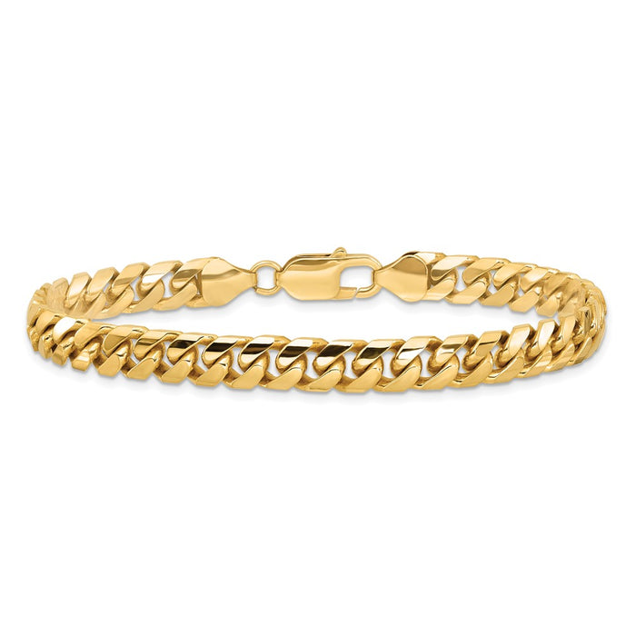 High-Quality 14K Gold Miami Cuban Link Bracelet - 8.5 Inch, Stylish 6.75mm-3