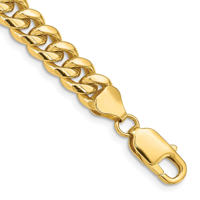 High-Quality 14K Gold Miami Cuban Link Bracelet - 8.5 Inch, Stylish 6.75mm-1