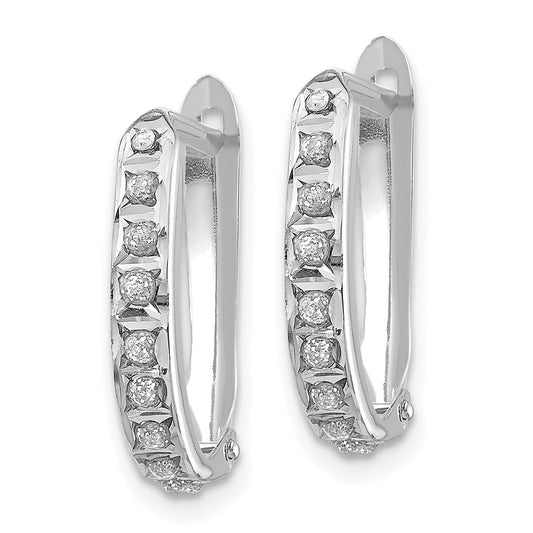 Buy 14K White Gold Diamond Enchantment Hoop Earrings - Stylish Luxury Value!