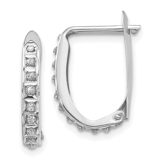 Buy 14K White Gold Diamond Enchantment Hoop Earrings - Stylish Luxury Value!