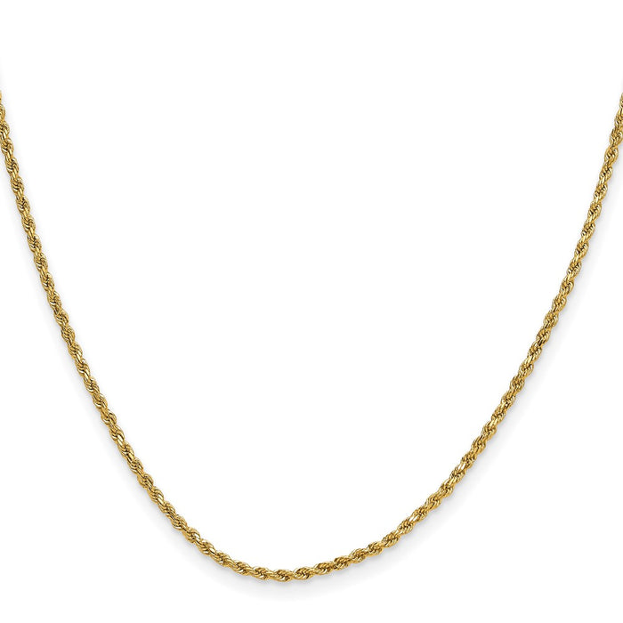 Buy Exclusive 14K Gold 16-Inch 2mm Diamond-Cut Rope Chain - Stylish Value!-2