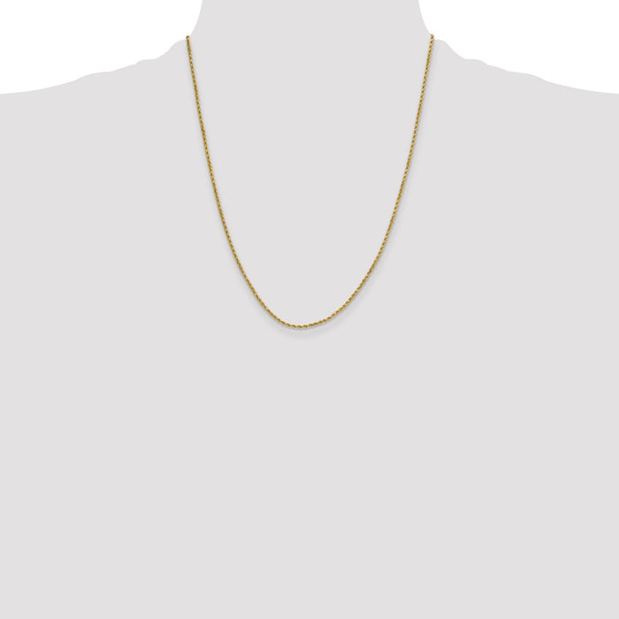 Buy Exclusive 14K Gold 22-Inch Diamond-Cut Rope Chain - Stylish & Affordable!-4