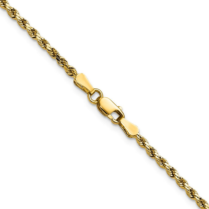 High-Quality 14K Gold 24-Inch 2.25mm Diamond-Cut Rope Chain - Stylish Value!-3