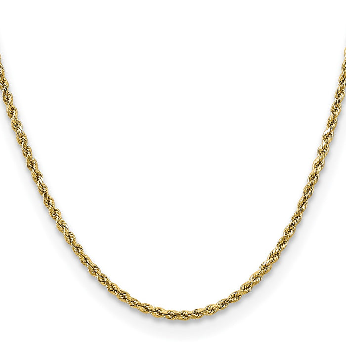 Shop 14K Gold 22-Inch Diamond-Cut Rope Chain, 2.5mm - Stylish & Luxury Design-2