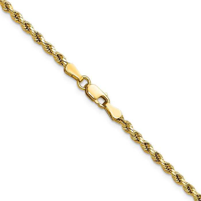Buy Stylish 14K Gold 20-Inch 2.5mm Diamond-Cut Rope Chain - Luxury Design-3