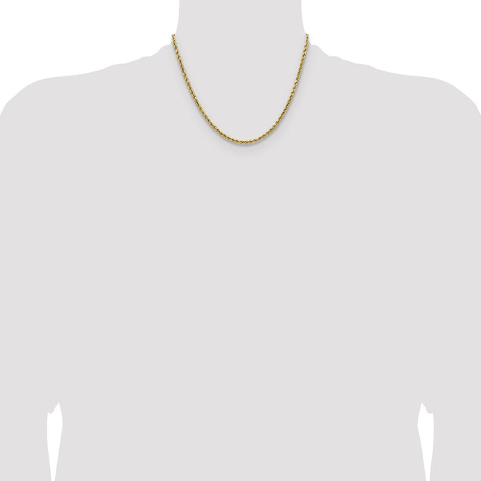 Shop Exclusive 14K Gold 18-Inch 2.5mm Diamond-Cut Rope Chain - Stylish Value-4