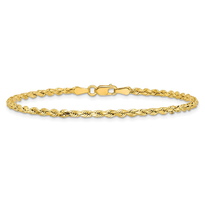 Buy Stylish 14K Gold 7-Inch Diamond-Cut Rope Chain - Affordable Luxury!-3
