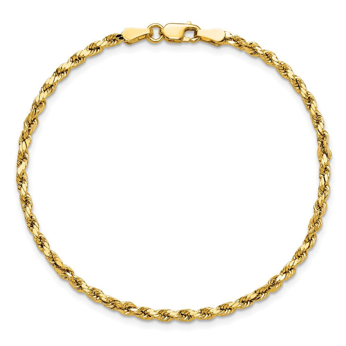 Shop Stylish 14K Gold 8-Inch Diamond-Cut Rope Chain - 2.5mm, Luxury Accessory-4