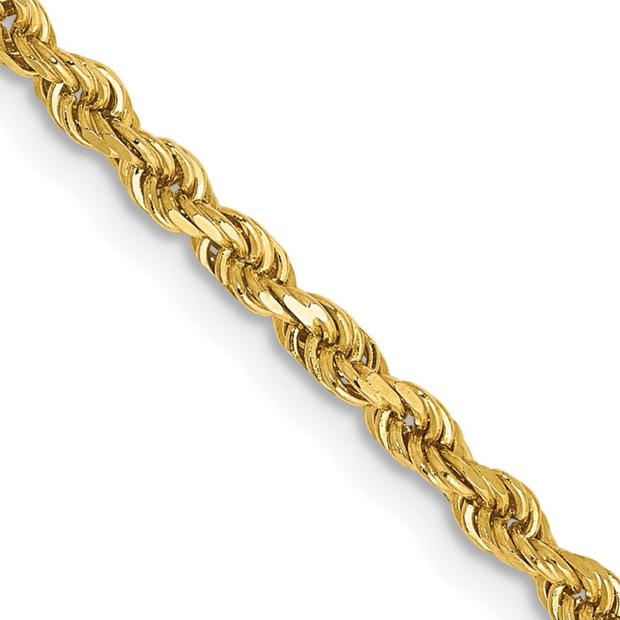 Buy Stylish 14K Gold 20-Inch 2.5mm Diamond-Cut Rope Chain - Luxury Design-1