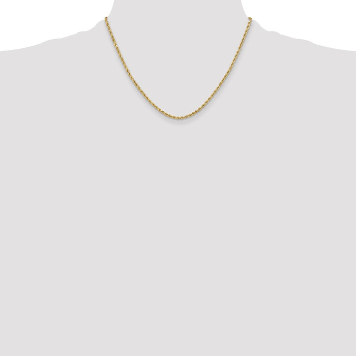 Buy Exclusive 14K Gold 18-Inch 3mm Diamond-Cut Rope Chain - Stylish Value!-4