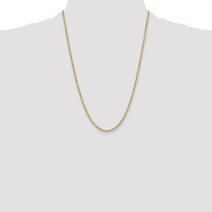 Buy Stylish 14K Gold 24-Inch 3mm Diamond-Cut Rope Chain - Luxury Design-4
