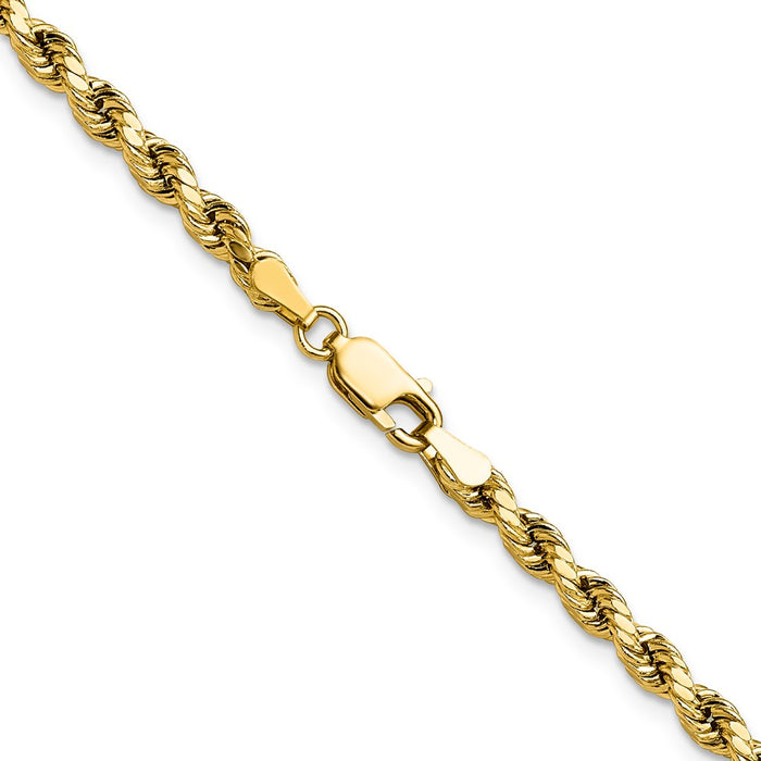 Designer 14K Gold 24-Inch 3.5mm Diamond-Cut Rope Chain - Affordable Luxury!-3