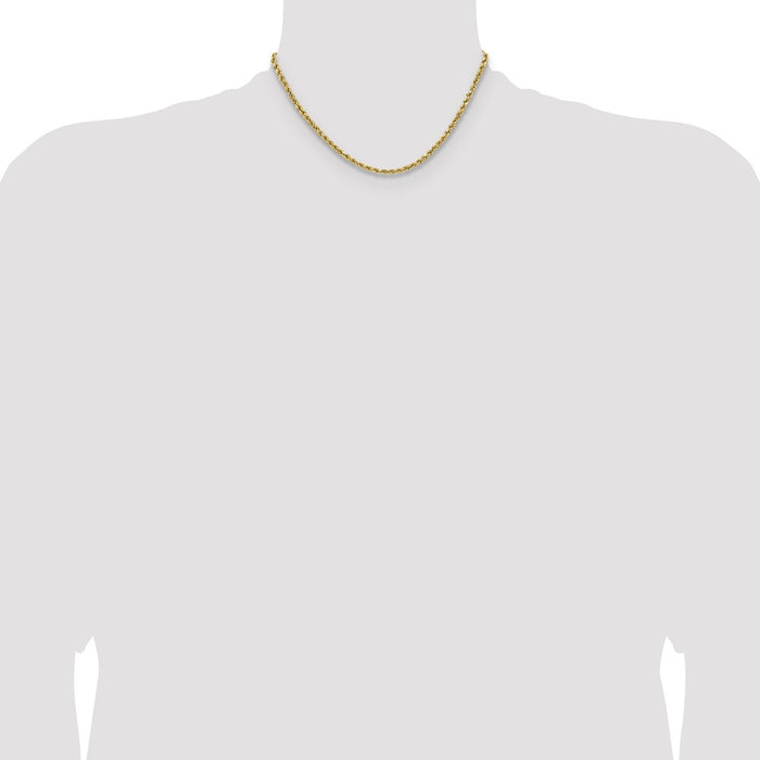 Buy Exclusive 14K Gold 16-Inch 3.5mm Diamond-Cut Rope Chain - Stylish & Affordable-4