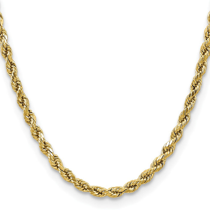 Buy Stylish 14K Gold 22-Inch Diamond-Cut Rope Chain - 4.9mm Luxury Design-2
