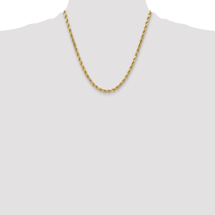 Buy Exclusive 14K Gold 20-Inch Diamond-Cut Rope Chain - Stylish & Affordable!-4