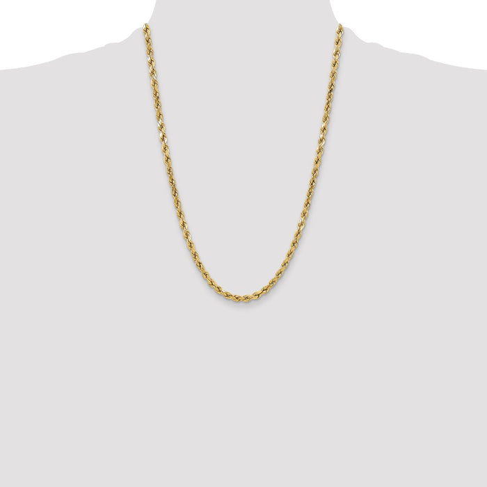 Shop Stylish 14K Gold 24-Inch 5.5mm Diamond-Cut Rope Chain - Luxury Look-4