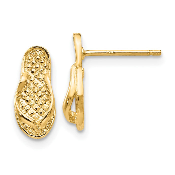 Shop Exclusive 14K Gold Flip Flop Earrings - Stylish & Affordable Luxury-1